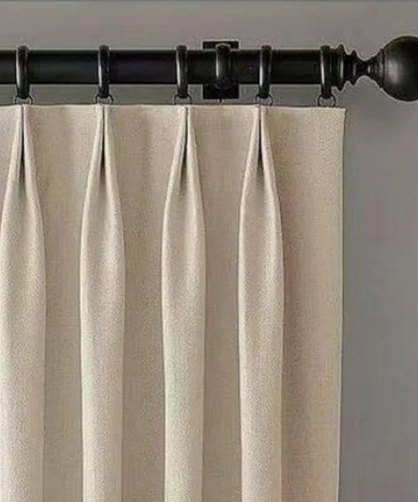 Double Tailored Pleat curtain heading style